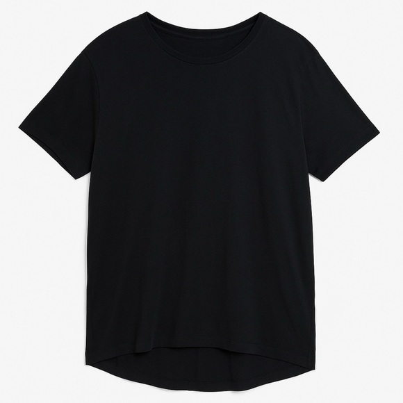 Zara Oversized Scoop Neck Black T-Shirt - Picture 2 of 3